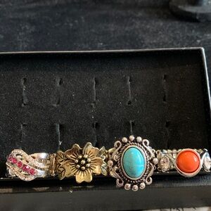 Ring lot  with and without stones Women's Ring. One size